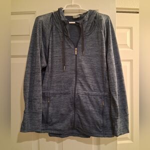 Athleta Full Zip Hoodie Heather Blue Size XL